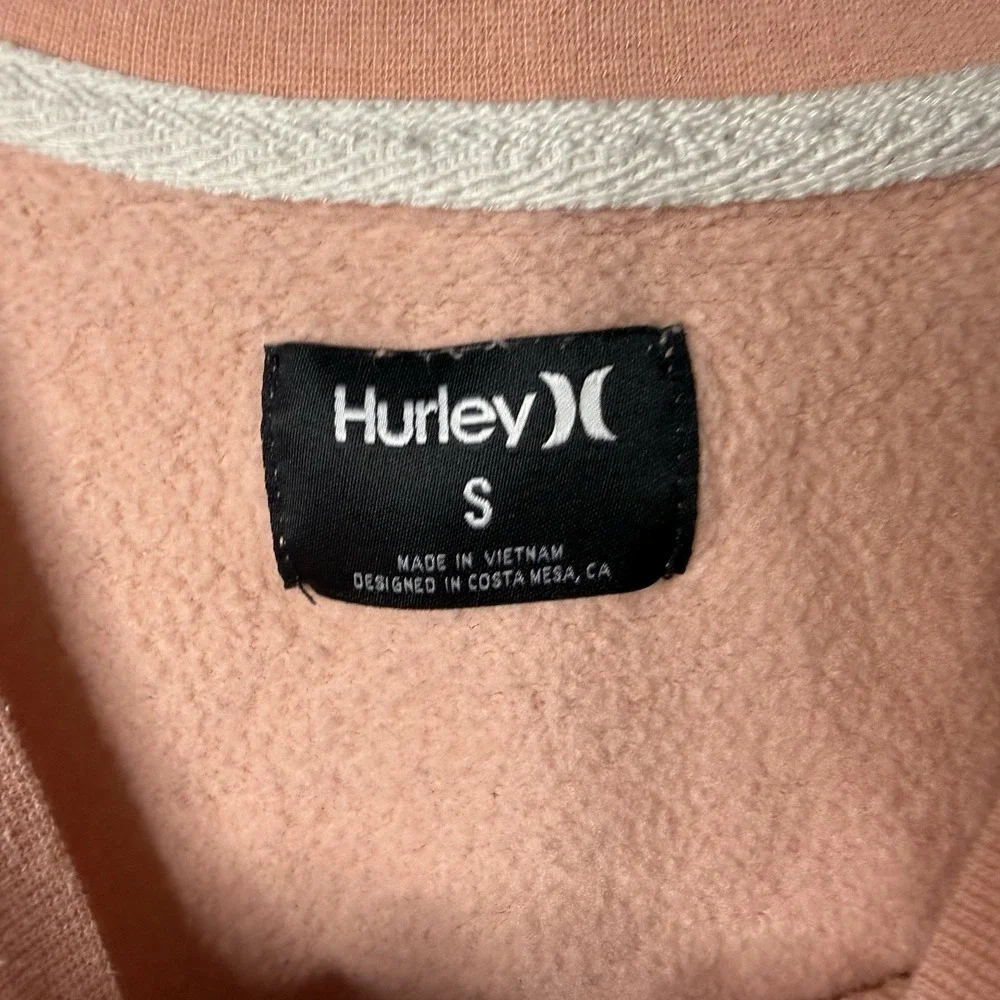 Hurley Pink Graphic Pullover Sweatshirt Crew Neck Womens S Cotton Fleece Vintage - Picture 4 of 6